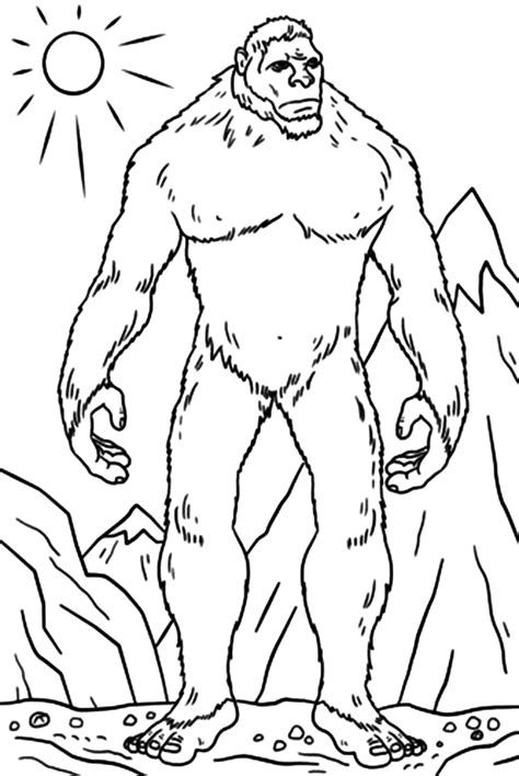 Bigfoot Coloring Page Free Bigfoot Coloring Pages Coloring Pages