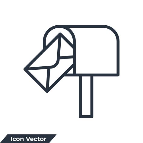 Mail Box Icon Logo Vector Illustration Postal Box Symbol Template For