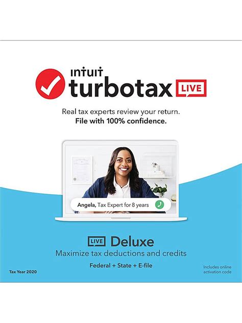 Intuit Turbotax Live Online Deluxe Federal State User