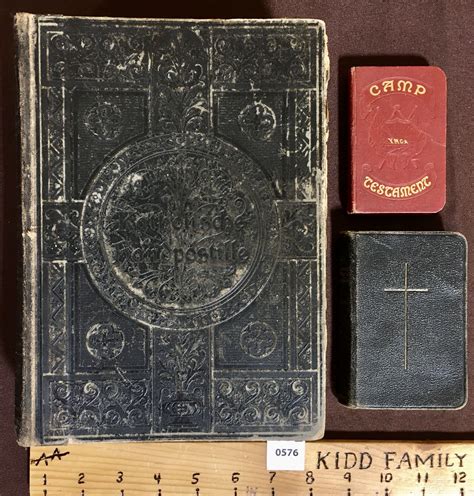 Lot Of 3 Bibles Incl 1895 German Ymca And Prayer Book Kidd