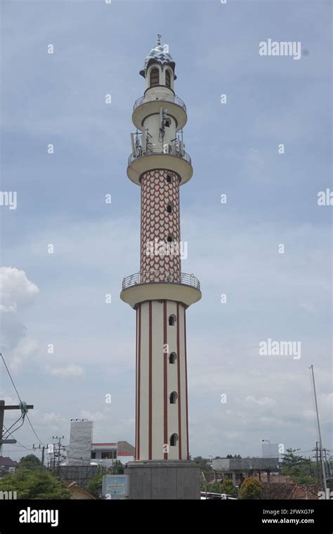 The Tower Of Masjid Agung Kediri Kediri Great Mosque Stock Photo Alamy