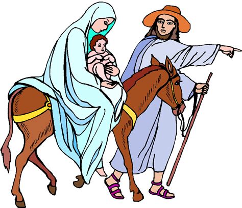 Maria Und Josef Clipart Joseph Mary Go To Bethlehem Vector Drawing