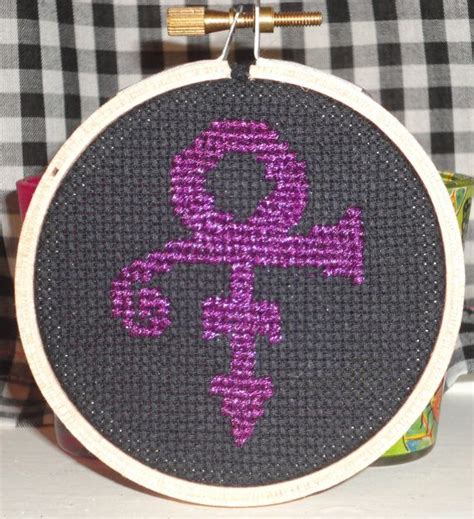 Prince Symbol Cross Stitch Crafty Lass Cross Stitch Embroidery