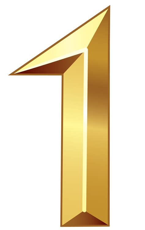 Gold Number One PNG Clipart Image Gold Number Church Poster Design