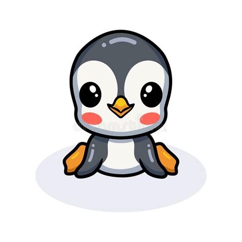 Cute Baby Penguin Cartoon Sitting Stock Illustrations 218 Cute Baby