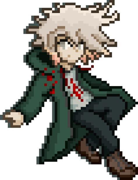 Nagito Komaeda Danganronpa Sprite Anime Pixel Art Pixel Art