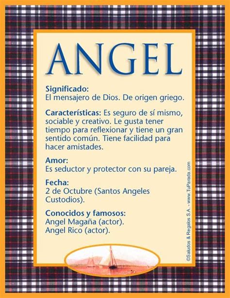 Angel Significado Del Nombre Angel Nombres Significados De Los