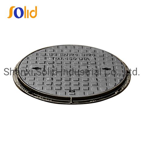 En124 B125 800x800 Ductile Iron Round Recessed Drainage Manhole Cover And Frame Price China