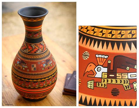 Unicef Market Inca Ceramic Bird Decorative Handmade Vase Awqalli