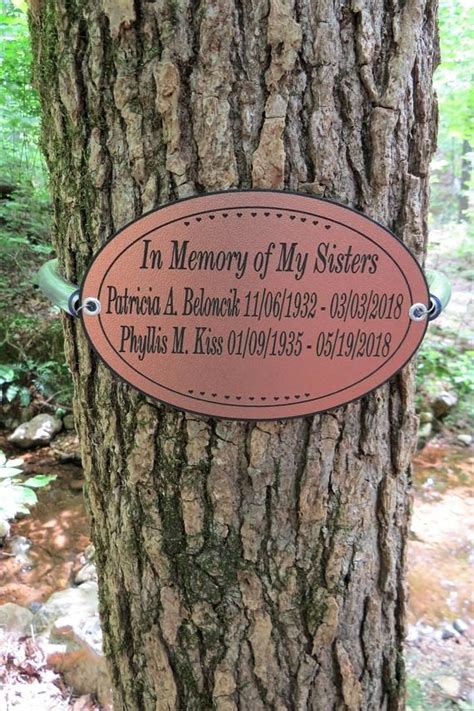 Tree Plaque Bracelet Memorial Tree Tags Tree Etsy Memory Tree