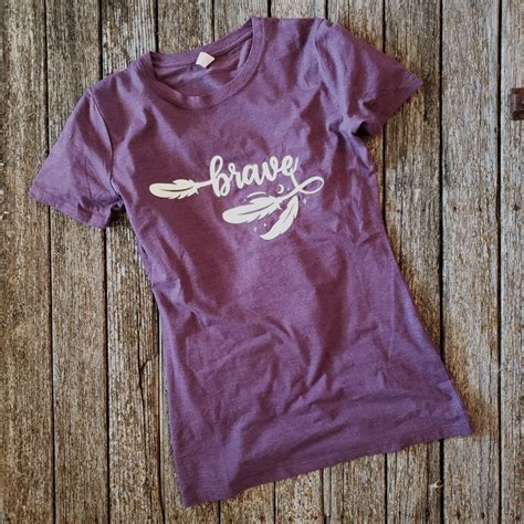 I Am Brave Purple Tshirt Stride Wear