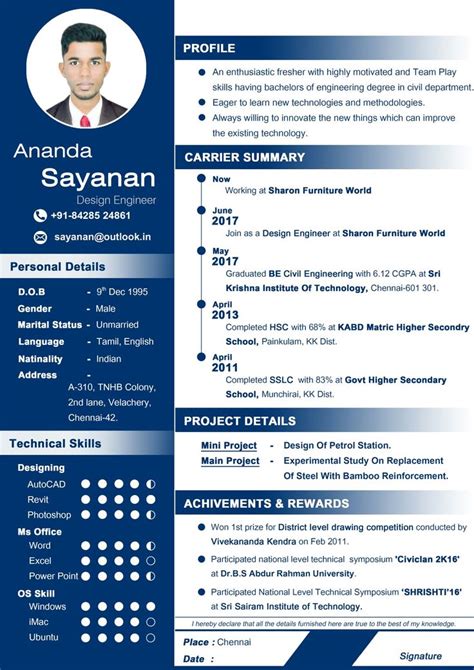 Cv examples see perfect cv examples that get you jobs. Professional CV for fresher Curriculum vitae resume Resume ...