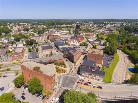 Woonsocket Downtown Aerial View Rhode Island Usa Stock Photo Image