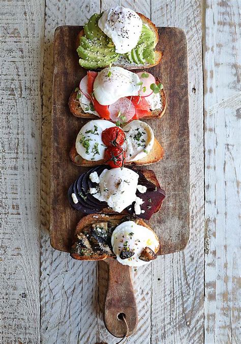 Gourmet Breakfast Toast Recipes With Poached Eggs Easy Home Meals