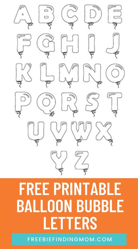 Printable Bubble Letters Balloon Letters Alphabet Free Printable