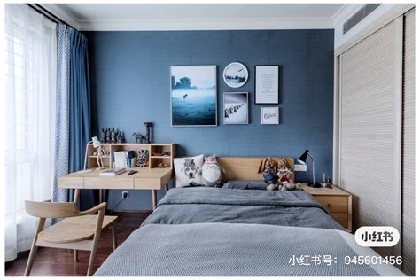 This primary bedroom offers a stunning ceiling lighted by a gorgeous modern chandelier. Small Blue Bedrooms To Take Inspiration From For Your HDB ...