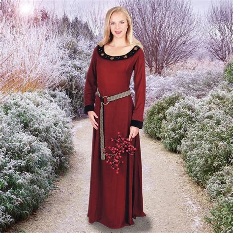 Burgundy Medieval Dress Red Velvet Preraphaelite Ren Fair Ph