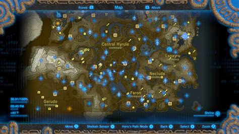 Zelda Breath Of The Wild Walkthrough Map