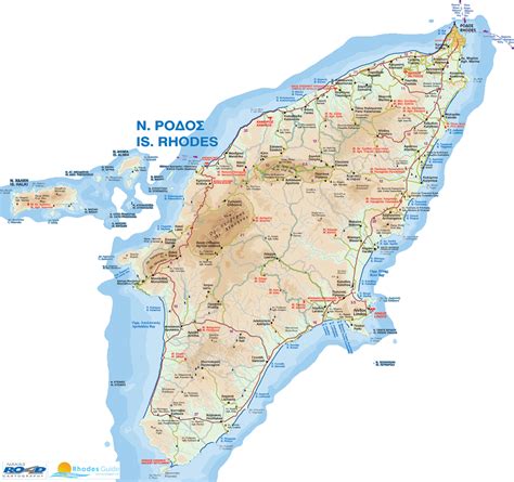 Map Of Rhodes Island Greece