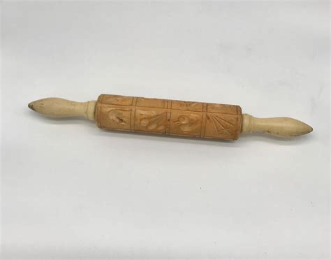 Vintage Unique Rolling Pin With Hand Carved Etchings Etsy