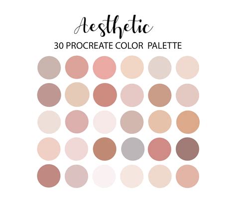 Pastell Procreate Farbpalette Hex Code Ipad Farbpalette Etsyde
