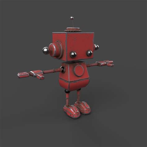 Cartoon Robot 3d Model
