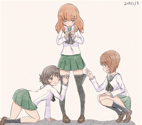 Nishizumi Miho Akiyama Yukari And Takebe Saori Girls Und Panzer
