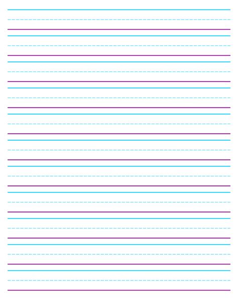 Blank Top Handwriting Paper Printable Worksheet24