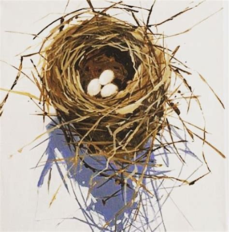 Birds Nest Acrylic 16 X 20 Roxanne Spradlin Art Bird Nest Painting