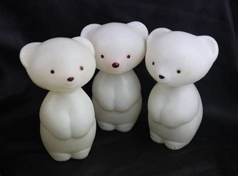 Three Vintage Plastic Polar Bears Soviet Polar Bear Toy Etsy