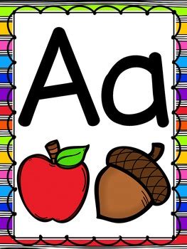 A poster for every letter of the alphabet is included with every a. Bright, Rainbow Alphabet Posters by Pocket of Preschool | TpT