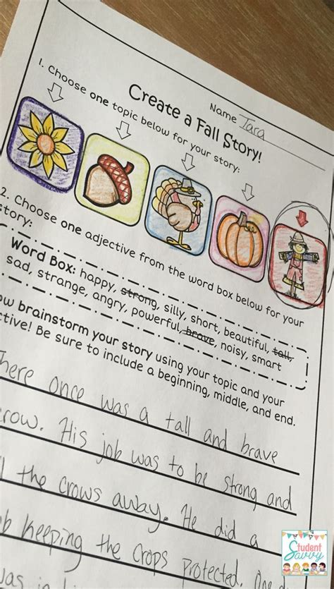 Thanksgiving Writing Fall Creative Elementary Lesson Plans