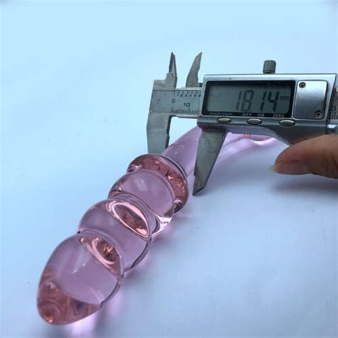 Pink Sweetheart Glass Dildo Massage Wand Clitoris Masturbation Anal