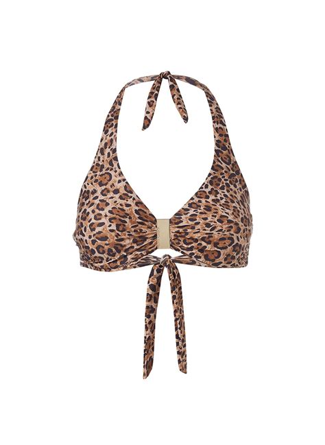 Melissa Odabash Provence Cheetah Print Supportive Halterneck Bikini Top