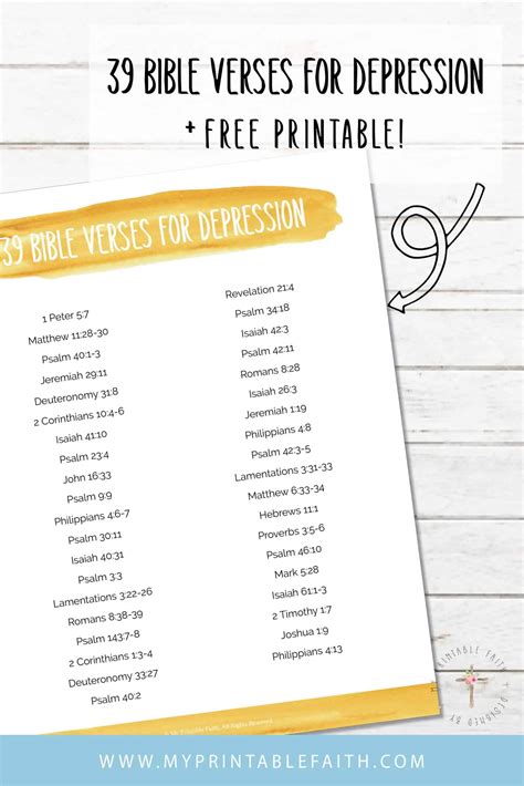 39 Bible Verses For Depression My Printable Faith