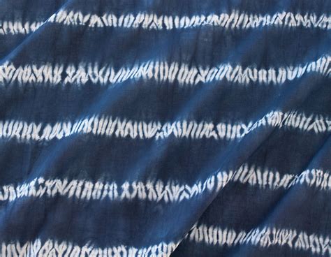 2 Yards Hand Dyed Fabric Shibori Traditions India Tie Dye Cotton Indigo