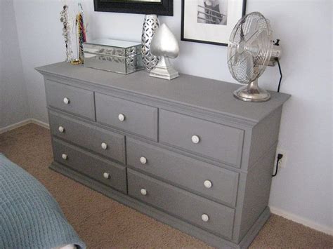 Easily transform your old bedroom dresser by painting. Thinking about painting my bedroom furniture gray ...