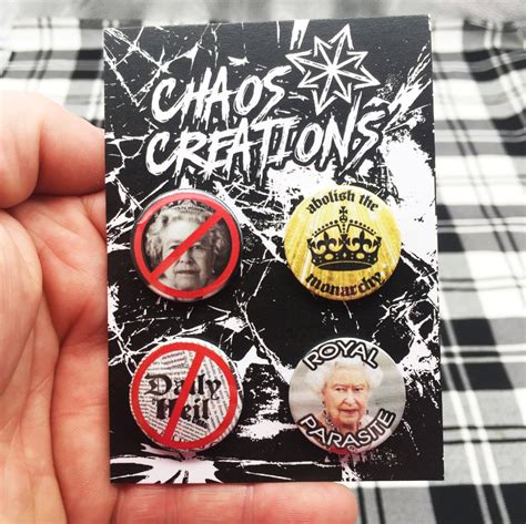 Anti Monarchy 4 Pack Pin Badge Punk Pins Punk Badges Etsy Uk Punk Pins Pin Badges Pin And