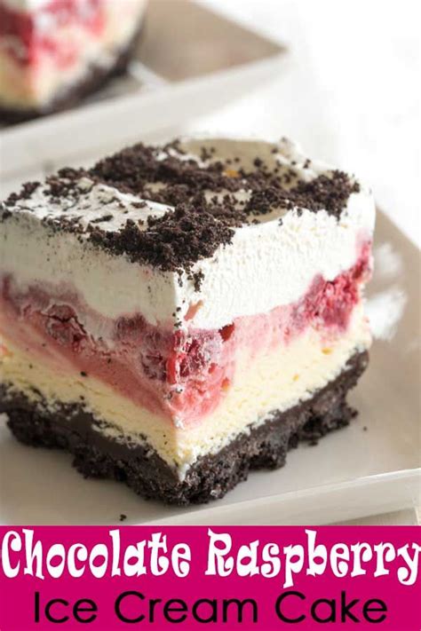 No Bake Frozen Chocolate Raspberry Dessert With Oreo Cookie Crust