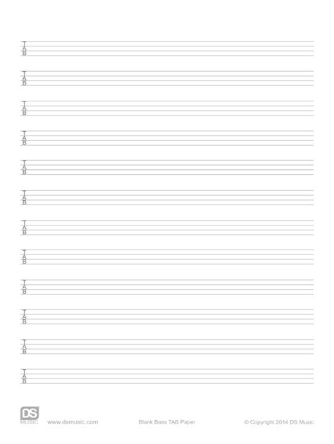 Blank Bass Tab Pdf Fill Out And Sign Online Dochub