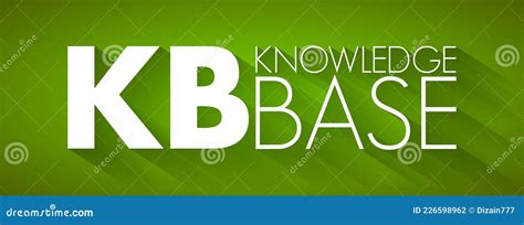 Kb Knowledge Base Acronym Technology Concept Background Stock