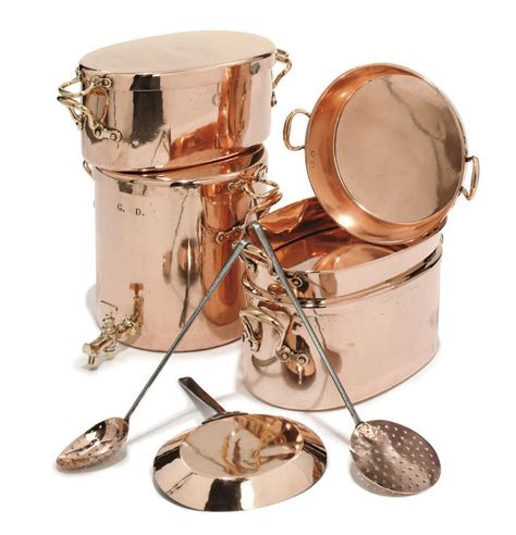 Utensils made from copper outshines and harmonizes the rich magnificence of modern kitchens and ethnic eateries. A COLLECTION OF VICTORIAN COPPER COOKING UTENSILS , 19TH ...