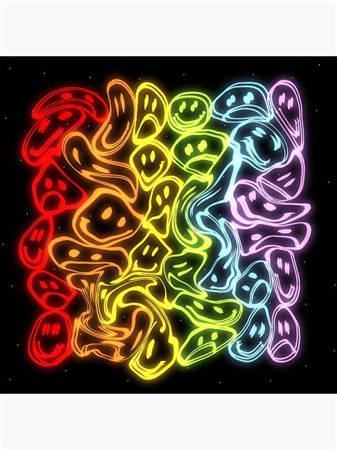 Squiggly Neon Smiles Photographic Print For Sale By Sloaneduzy