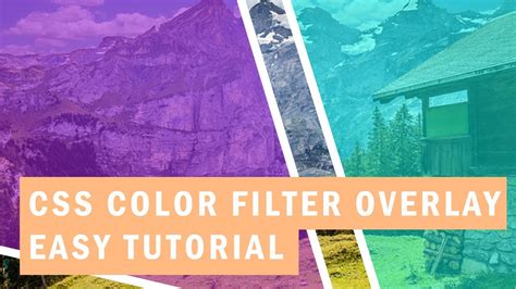 Css Background Image Color Overlay 2019 Color Filter Effect Youtube