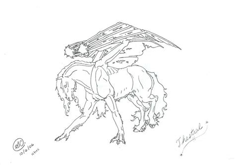 Final Thestral Concept Lineart By Sarachristensen On Deviantart