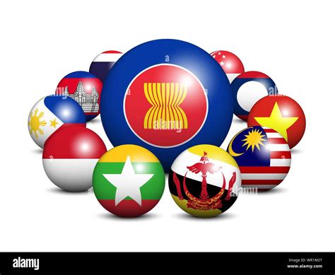 Asean Member National Flags Cut Out Stock Images Pictures Alamy