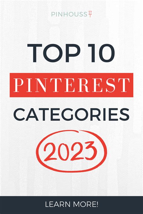 Top 10 Most Popular Pinterest Categories For 2023 Artofit