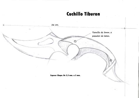 ¿estás buscando cuchillo plantillas gratuitas? Plantilla Cuchillo Tiburon.