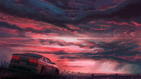 Rainy Sunset Car Ride 4k Hd Artist 4k Wallpapers Images Backgrounds