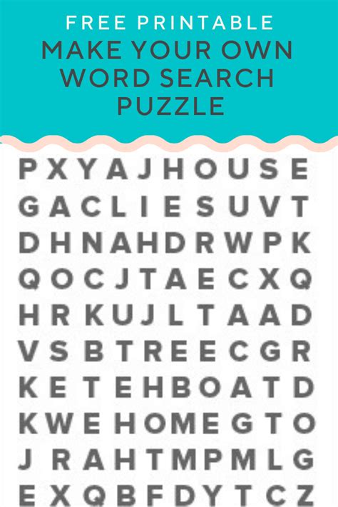 Printable Word Search Puzzle Maker Bargainspsawe